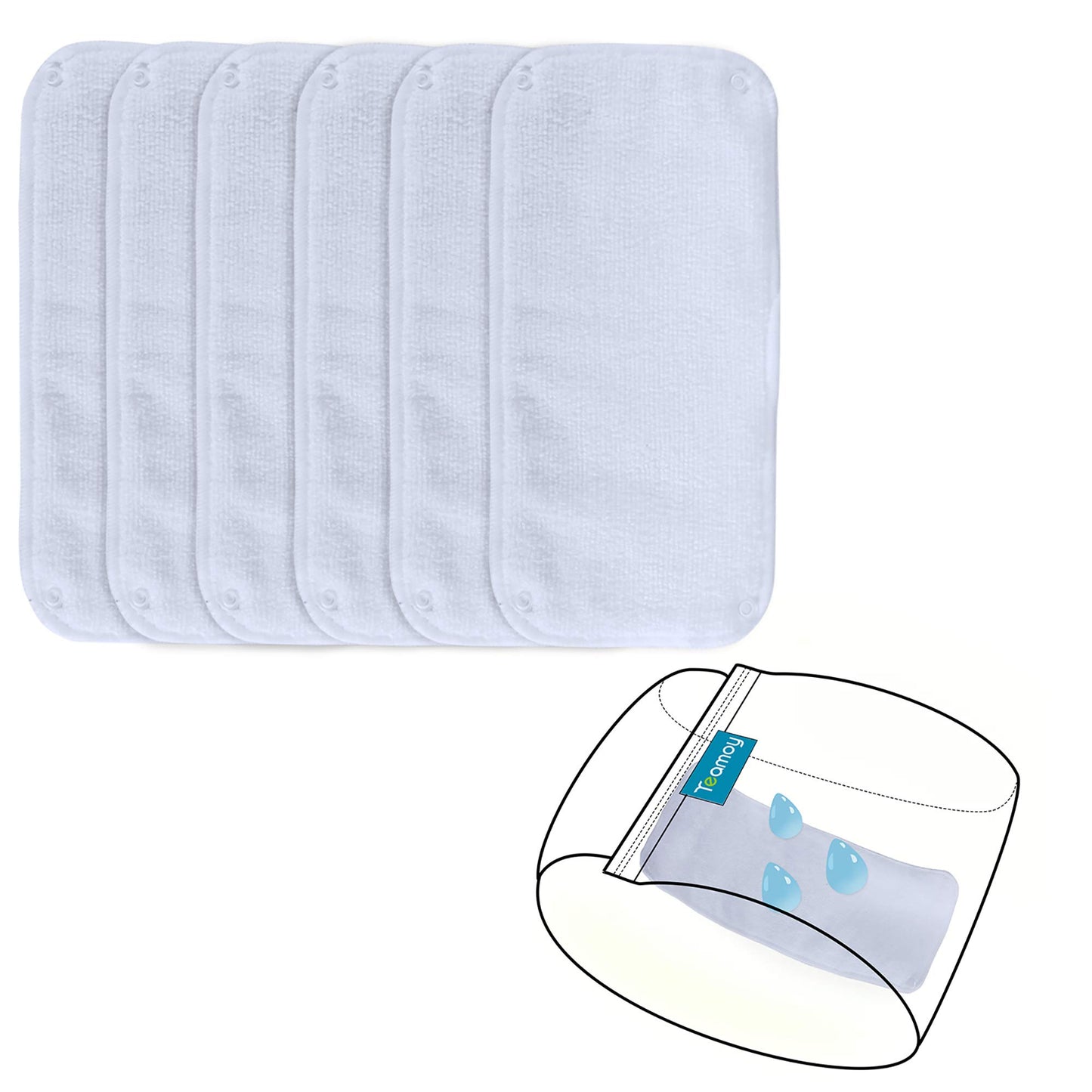Teamoy Washable Male Dog Liner Pads - 6 Pack