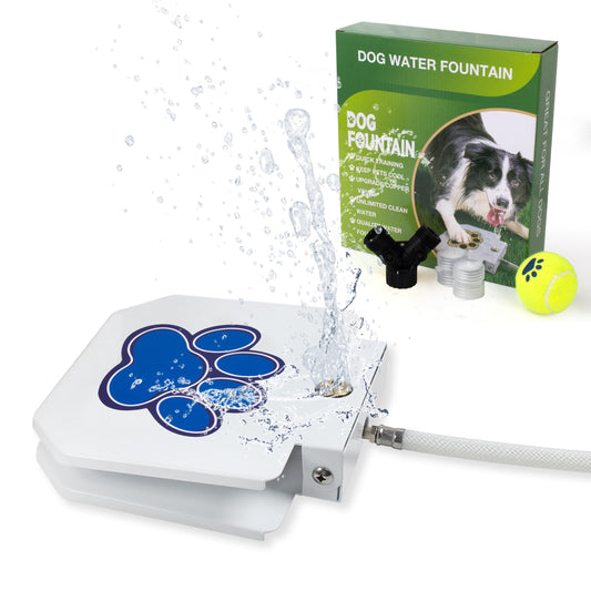 Paw-Activated Dog Water Fountain – Outdoor Self-Serve Drinking & Splash Toy for Large Dogs