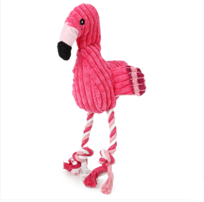 FunSqueak Flamingo Dog Toy