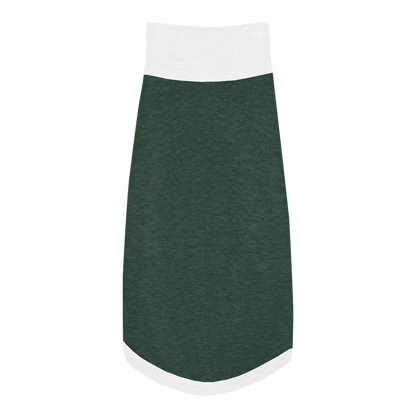Green and white skirt on a white background