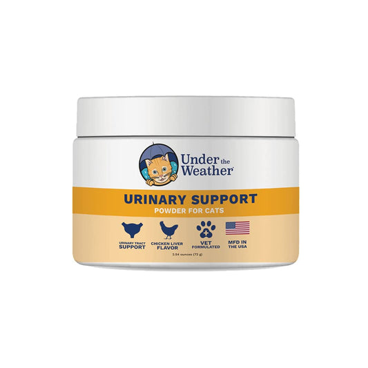 Under The Weather Pet Urinary Tract Support Powder for Cats | Vet Formulated Natural Supplements for Cats and Kittens | Promote Healthy Urinary Tract and Immune System - 60 Day Supply 120 Scoops