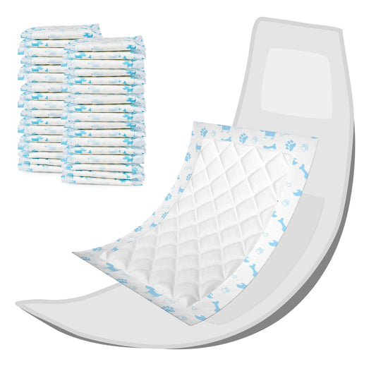 Super Absorbent Dog Diaper Liners - Medium Size, 50-Pack