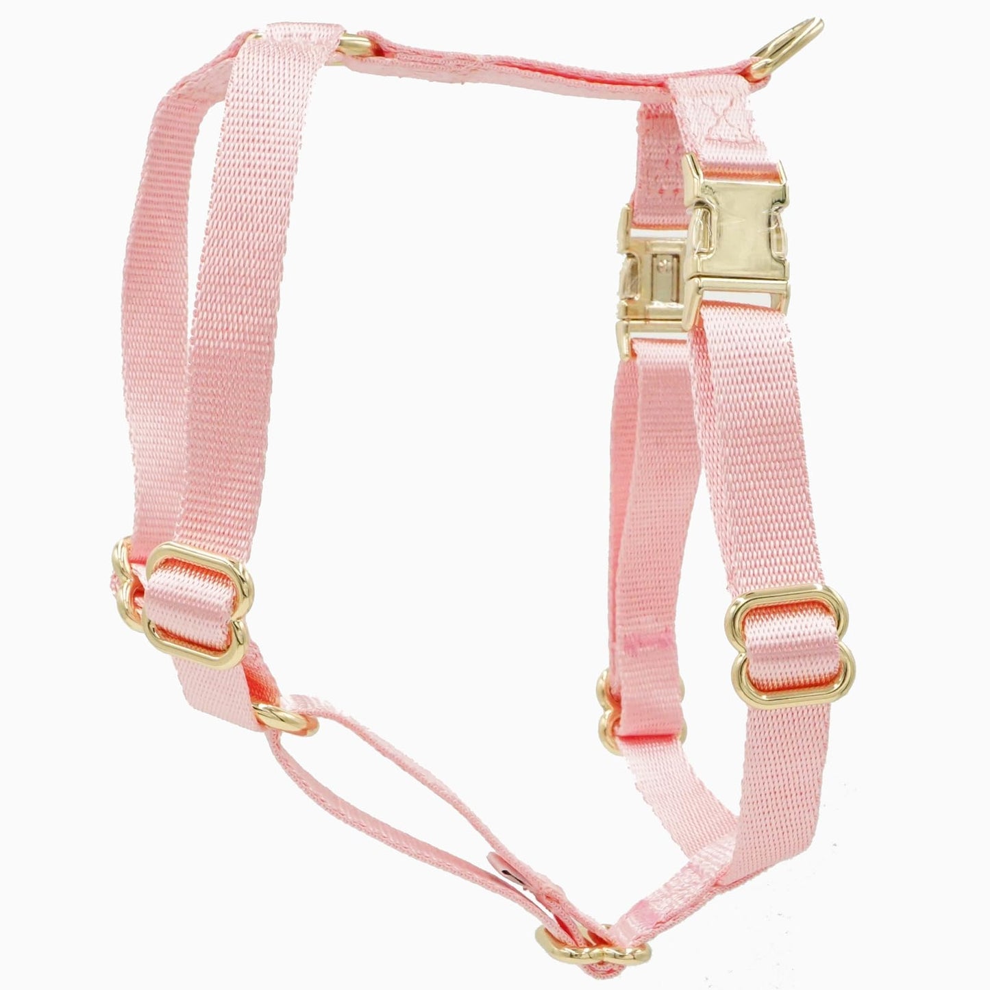 Nylon No Pull Dog Harness with Gold Metal BucklesEasy Walking and Training Dog Harness (Pink M)