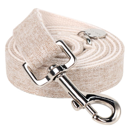 Hunde-Halsband aus Baumwoll-Hanf, strapazierfähig, rosa Hunde-Halsband, robust, weich, natürlicher Stoff, Haustier-Halsband, niedliches Hochzeits-Welpen-Halsband für kleine, mittlere und große Hunde