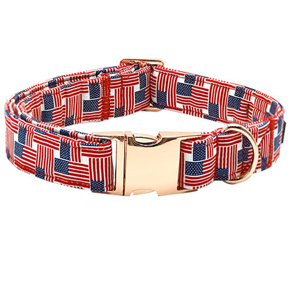 Bobo Independence Day Dog Collar Pet Collar Summer Dog Collar Durable Metal Pet Collar Dog Girl Boy Dog Collars Adjustable Dog Collar for Small Medium Large Dogs