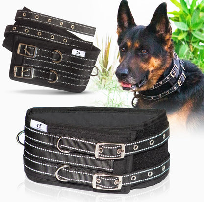 CANISALFA Taktisches Hundehalsband für große Hunde | Dickes Hundehalsband mit Griff | 10 cm extra breites Hundehalsband | Hundehalsband mit Metallschnalle | Strapazierfähige Hundehalsbänder für große Hunde | Anti-Biss-Halsband | Coyote Halsband
